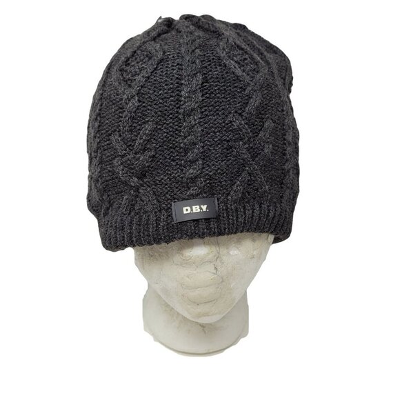 Women's Warm Winter Beanie Hat, Dark Grey - Picture 2 of 5